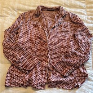 Stella McCartney pajama top, 97% silk , top button missing
